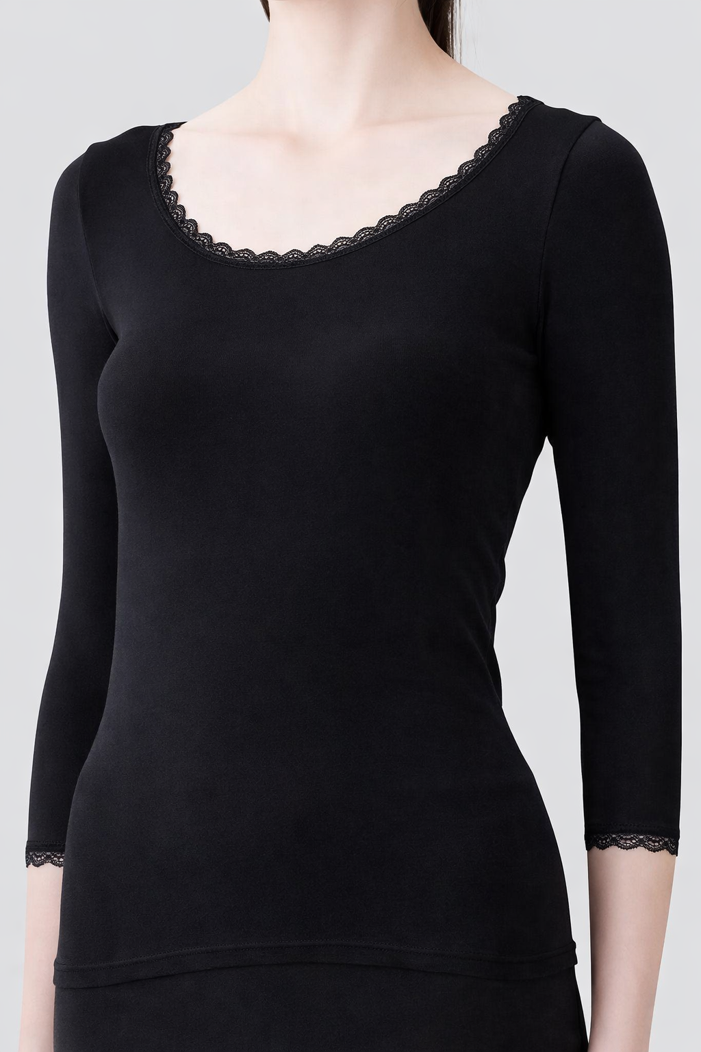 6247 レース付7分袖