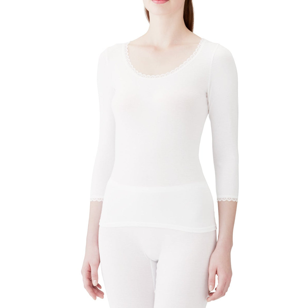 6247　レース付7分袖